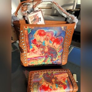 Montana West Handbag & Wallet Set